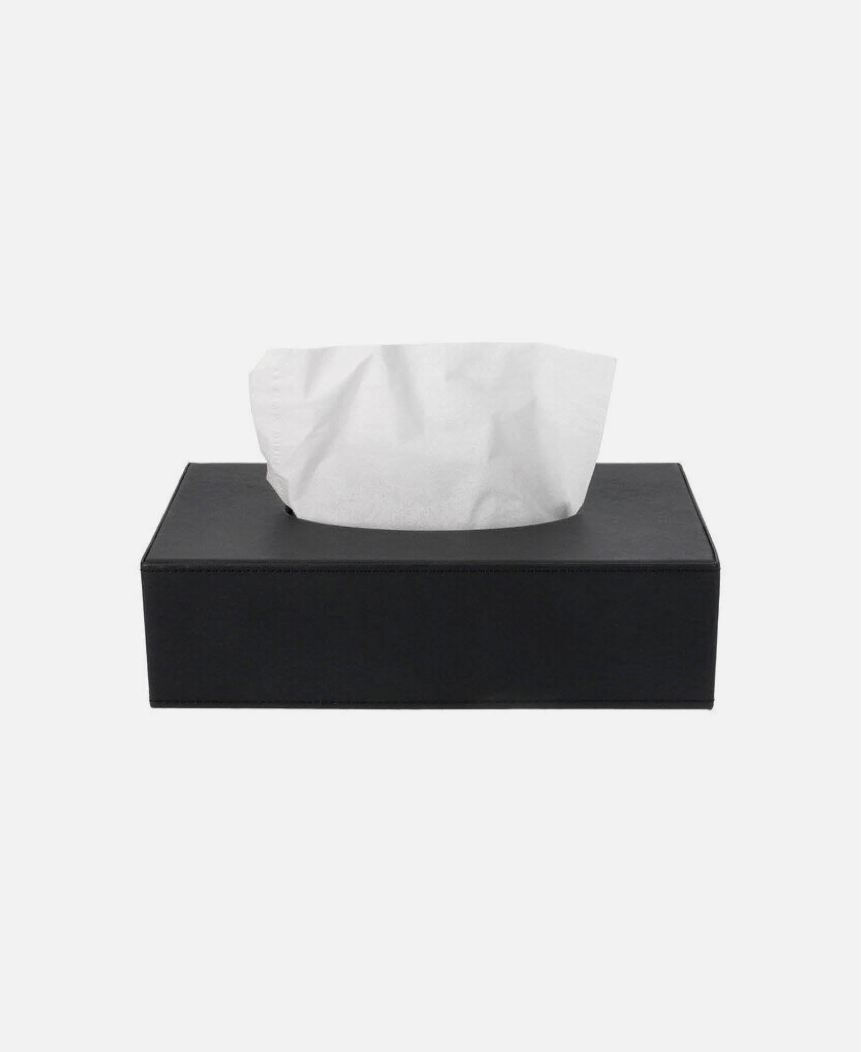 Caja de pañuelos rectangular Charme - Negro
