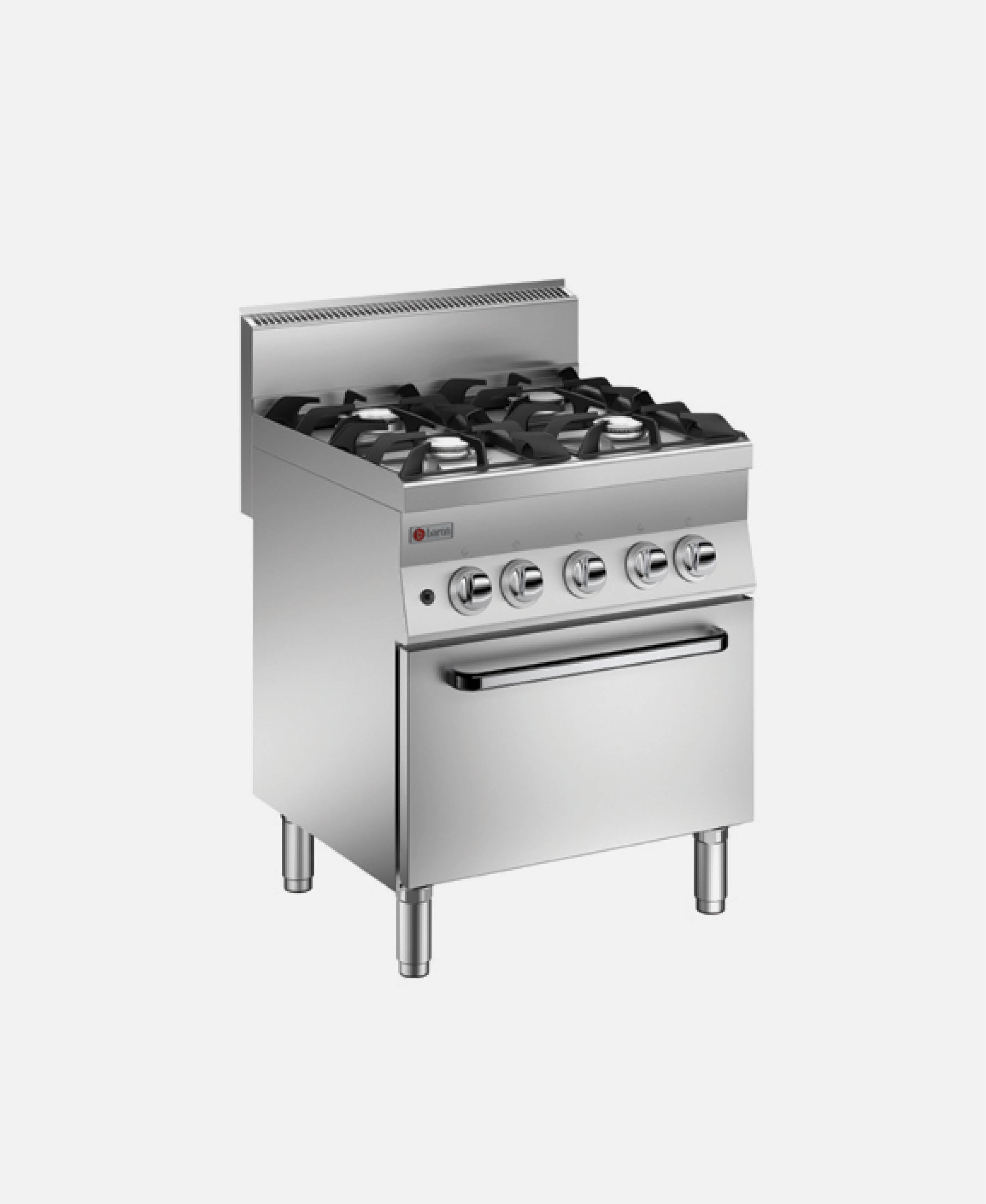 Cocina Gas 4 Quemadores - Inox