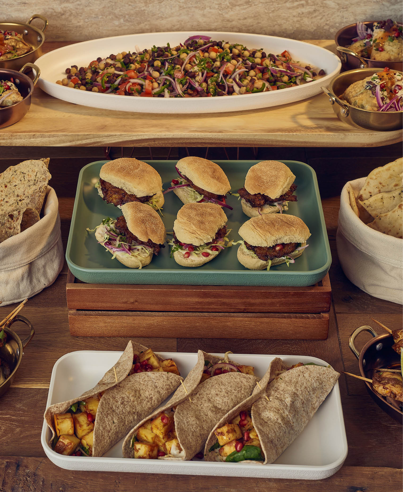 Plato rectangular GN 1/1 Jute - Blanco