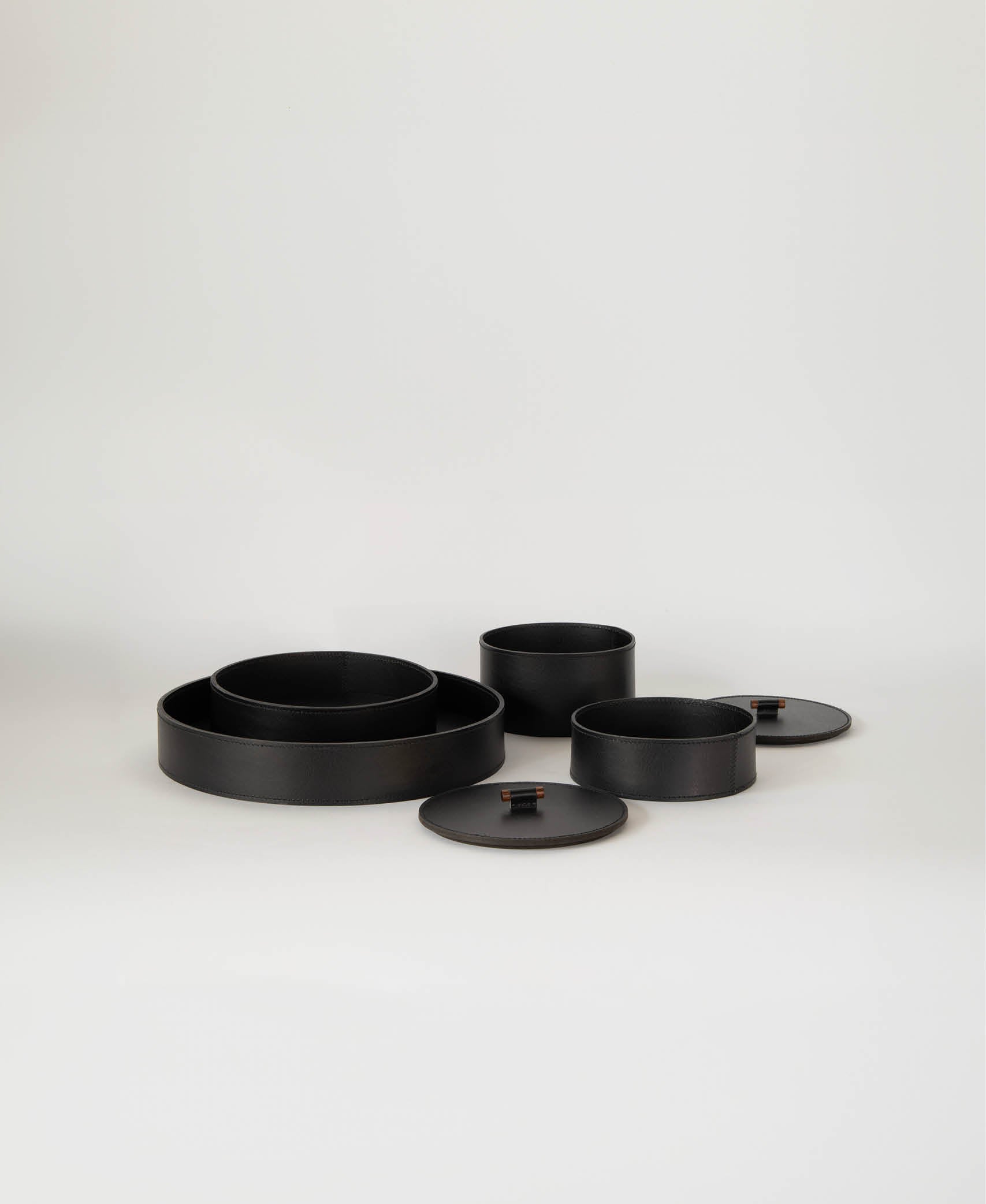 Cesta Baja Con Tapa Cinde - Negro