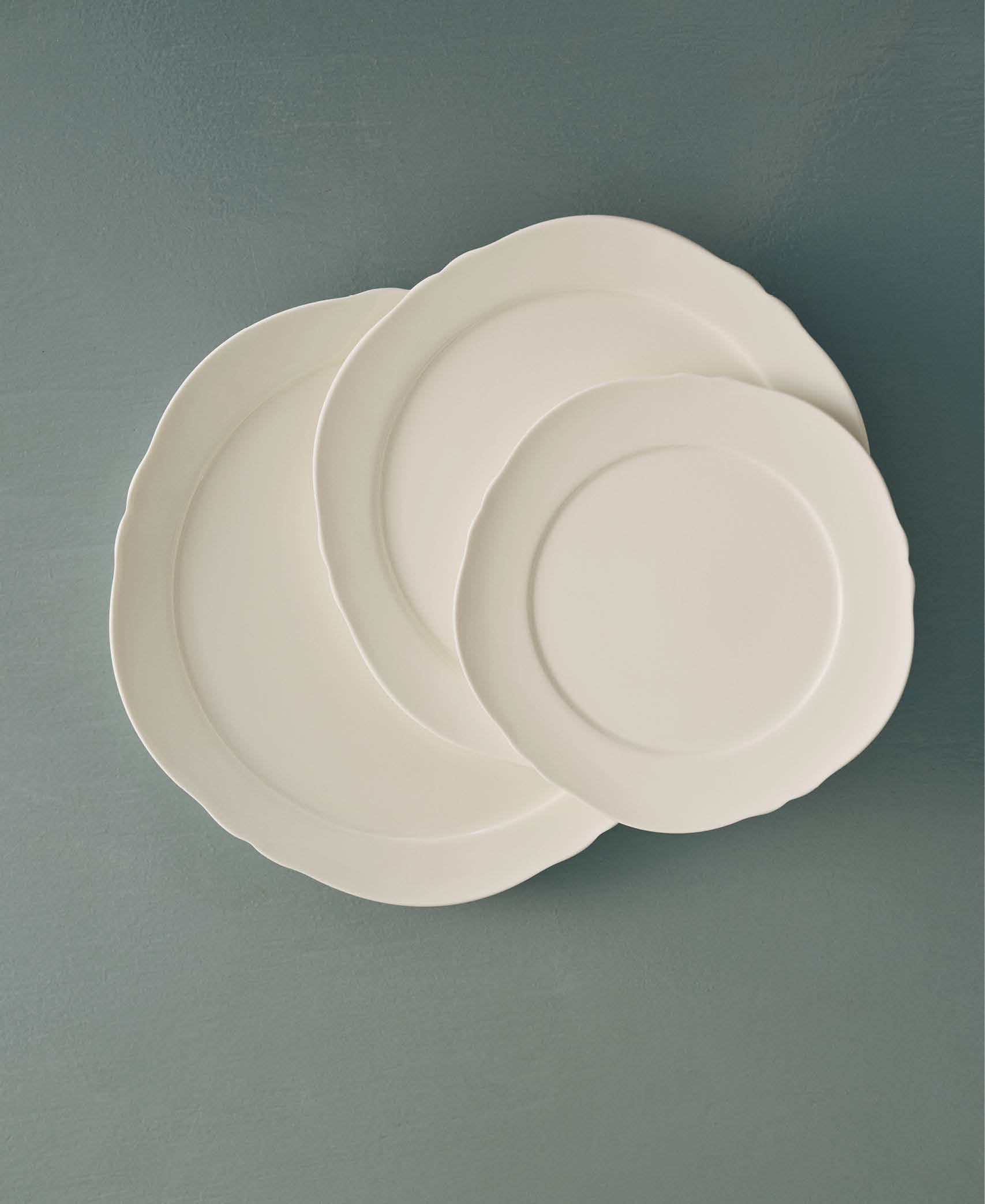 Plato llano Silhouette - Blanco