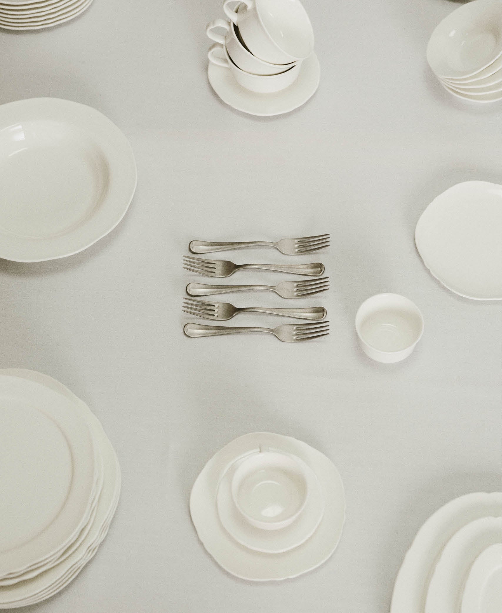Plato llano Silhouette - Blanco